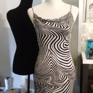 Zebra print body dress